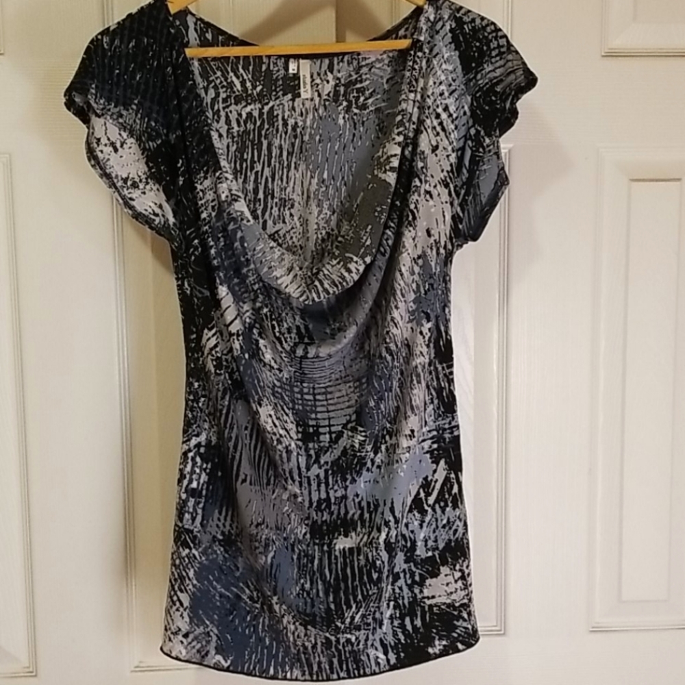 Studio Y Cowl Neck Blouse in Blues